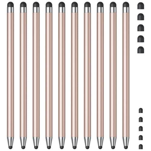 Stylus (10Pcs), Stylus Pen for Touchscreen, High Precision and Sensitivity Stylus Pen for Android Smartphone and Tablets, Compatible with All Capacitive Touch Screen (Rose Gold) - Image 1
