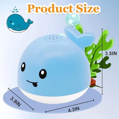 Bath Toys for Babies 6-12 Months - Water Table Accessories Pool Toys for Toddlers 1-3 - Light Up Whale Bath Toy Sprinkler - Bathtub Bathtime Fountain Baby Shower Toy 1st Birthday Girls Boys Gifts - Image 6