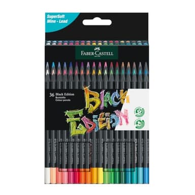 Faber-Castell Black Edition Colored Pencils, Classic 1 Count (Pack of 36) - Image 1