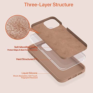 Miracase Compatible with iPhone 12 Pro Max Case, [Soft Anti-Scratch Microfiber Lining], Liquid Silicone Case Gel Rubber Shockproof Drop Protection Phone Case for 12 Pro Max, Chocolate - Image 8