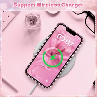 FABSPARK Case for iPhone 12 Pro Max,Glitter Crystal Diamond Rhinestones Sequin Shiny Bling Sparkly Glossy Luxury Electroplated Case,Aesthetic Cute Full Protection for iPhone 12 Pro Max,Pink - Image 7