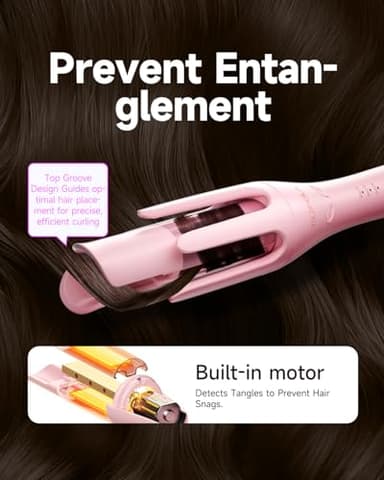 TSUYAGLA Automatic Curling Iron,1 1/4 Hair Curler with 3 Temperatures, 10S Fast Heating, 2-Way Rotation, 30 Min Auto Shut-Off, 500 Million Ionic, Anti-Scald-Tangle for Long Hair - Image 5