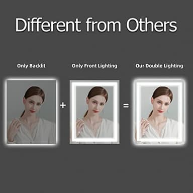 ISTRIPMF 30x36 Inch LED Bathroom Mirror with Lights, Backlit and Front Lighted Bathroom Mirrors for Wall, Anti-Fog Dimmable Memory Shatterproof LED Vanity Mirror for Bathroom - Image 3