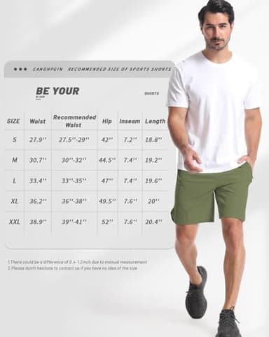 CANGHPGIN 2 Pack Mens Workout Athletic Shorts 7 inch Inseam Quick Dry Hiking Shorts Men Lightweight Sports Gym Shorts Running - Image 6