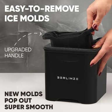 Berlinzo Premium Clear Ice Cube Maker with Conversation Ice Prints – 2 Large 2.1" Crystal Clear Ice Squares – Giftable Idea for Party, Game Night & Just for Fun – Includes Storage Bag (Non-Electric) - Image 4