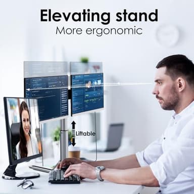 Redalf Laptop Screen Extender, 15.6" Portable Triple Monitor for Laptop,IPS Ultra-Thin Zero Frame Monitor Built-in Speakers Compatible with Mac, Windows, Chrome, Fits Laptops - Image 3