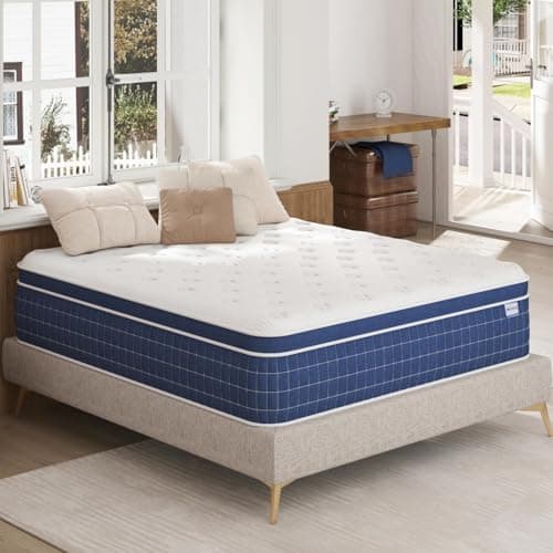 King Size Mattress [Upgraded Strengthen] 14 Inch Firm King Mattress in a Box, Hybrid Mattresses With Gel Memory Foam & Independent Pocket Springs, Release Stress, Strong Edge Support,365-Night Trial - Image 1
