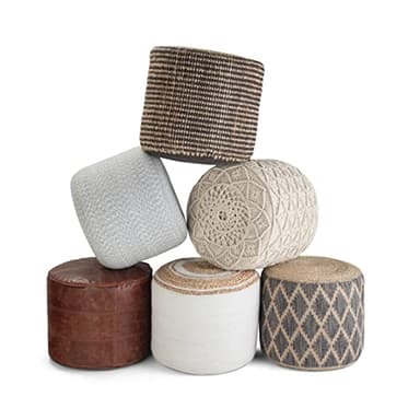 SIMPLIHOME Serena Boho Round Braided Pouf in Natural Cotton for the Living Room, Bedroom and Kids Room - Image 10