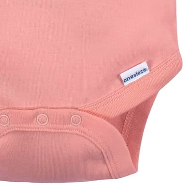 Gerber Baby Neutral 5 Pack Onesies Multi-packs Bundle Interlock 180 Gsm, Mauve Pink, 18 Months - Image 4