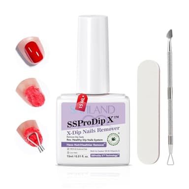 SAVILAND SSPro X Dip Powder Remover Kit: Gentle & Easy Dip Nails Removal No Need Soaking Or Wrapping with Nail File Nail Scraper for Dipping Powder 0.5 Floz Home Use - Image 1