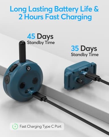 Jugbow Dog Shock Collar - 3/4 Mile Dog Training Collar with Remote for Large Medium Small Dogs, Rechargeable IPX8 Waterproof E-Collar with 3 Training Modes, LED Light & Security Lock (Blue) - Image 8