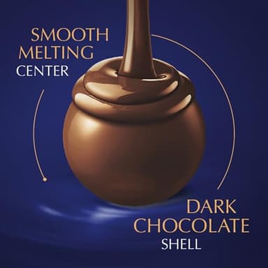 Lindt LINDOR Dark Chocolate Truffles, Dark Chocolate Candy with Smooth, Melting Truffle Center, Great for Gift Giving, 5.1 oz. Bag (6 Pack) - Image 3