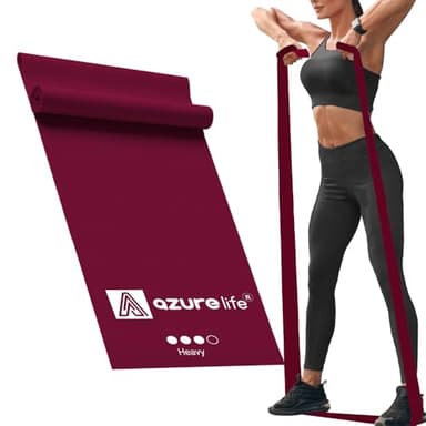 A AZURELIFE Professional 8 Yards Bulk Resistance Bands Rolls or 5,6,7 ft. Long Non-Latex Elastic Exercise Bands, Stretch Bands for PT, Yoga, Pilates, Rehab, at-Home or The Gym Workouts - Image 1