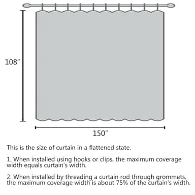 Blackout Room Divider Curtain for Bedroom Privacy Protection Thermal Insulated Extra Wide Space Partition Curtains for Home & Commercial Use, 12.5ft W x 9ft L, Black, 1 Panel - Image 7