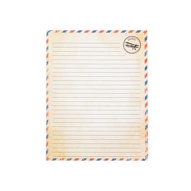 50 Pack Airmail Paper - Airmail Writing Paper - Blue Air mail Paper for Letter Writing, Invitations, Love Letters, Military Correspondence, Christmas letters, Vintage Letters - Size 8.5 x 11 inch - Image 4