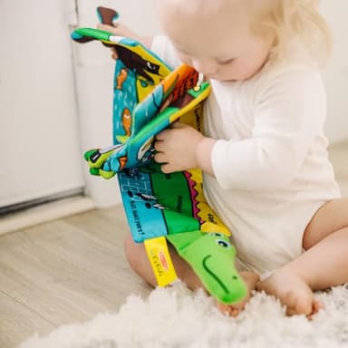 Melissa & Doug Soft Activity Baby Book - Whose Feet? Sensory Toys for Toddlers, Travel Toys for Toddlers Boys and Girls - Image 6