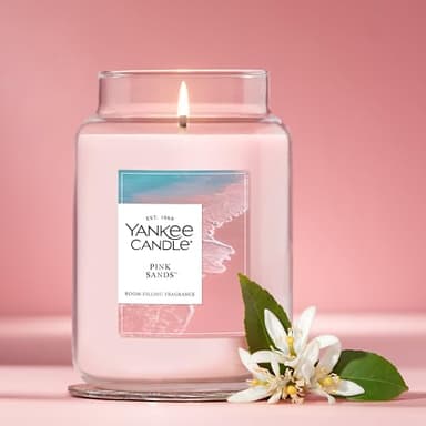 Yankee Candle Large Jar Scented Candle with up to 150 Hour Burn Time, Premium Plant Wax Blend for Consistent Burn, 22 oz Jar Candle with Room Filling Fragrance, Pink Sands - Image 4