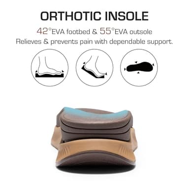 DREAM PAIRS Women's Walking Sandals Arch Support Orthopedic Recovery Hiking Sandals Thick Athletic Cushion Adjustable Strap for Plantar Fasciitis,Size 9,Brown,DWUMST2509 - Image 3