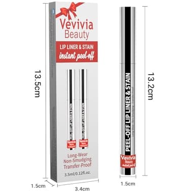 2pcs Lip Stain Peel Off - Lip Liner Stain Long Lasting Waterproof,2-in-1 Lip Liner with Tweezer Nude Matte,Non-Stick Cup,Highly Pigmented，Natural Finish,Stay On All Day,Perfect for Gift (Nude+Rose) - Image 8