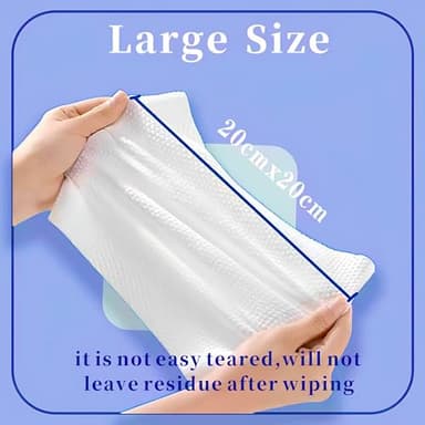 Disposable Face Towel 100 Count, Soft Cotton Clean Skin Face Towels, Dry Wipes Cotton Facial Towels Wash Cloths Tissue Thickened, Disposable Face Towelettes for Cleansing, Makeup Remover and Skincare - Image 6