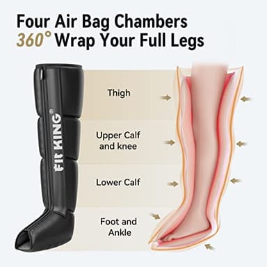 FIT KING Air Compression Recovery System,Dynamic Pressure for Circulation Improvement and Fast Recovery,Sequential Massage Boots for Athletes (Medium) - Image 7