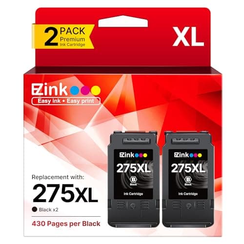 275 XL 275XL Black Ink Cartridges Replacement for Canon Ink 275 275XL Ink Cartridges for Canon Printers PIXMA TS3520 TS3522 TS3720 TS3722 TR4720 TR4722 TR4723 (2 Pack, Black) - Image 1