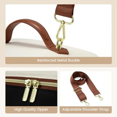 LOVEVOOK Insulated Lunch Bag for Women,Large Adult Lunch Box for Women,Leakproof Cooler Bag for Office Picnic Hiking Beach,Lunch Tote Bag with Adjustable Shoulder Strap - Image 8