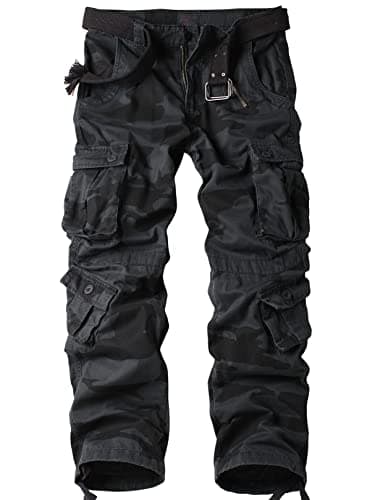 Men's BDU Casual Military Pants, Tactical Wild Army Combat ACU Rip Stop Camo Cargo Work Pants Trousers with 8 Pockets #7533 Dark Camouflage 38 - Image 1