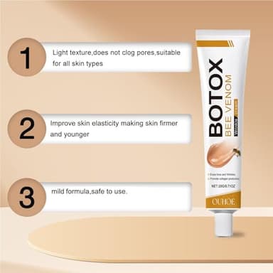 stray poet 3Pcs Botox Bee Venom Cream Wrinkle Removal & Firming,Moisturizing,Lifting & Recovery for All Skin Type,Anti-Aging Bee Venom Cream,Face Cream Moisturiser - Image 7