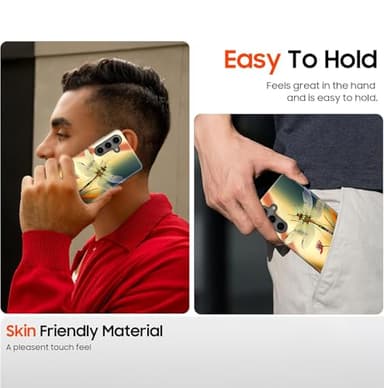 Compatible with Samsung Galaxy S24 FE 5G Case,Case for Samsung Galaxy S24 FE Double-Layer Full Body Drop Protection,Cute Colorful Butterfly and Flower - Image 3