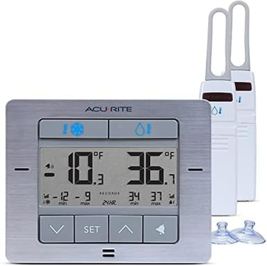 AcuRite Digital Wireless Fridge and Freezer Thermometer with Alarm, Max/Min Temperature for Home and Restaurants (00515M) 4.25" x 3.75" - Image 3