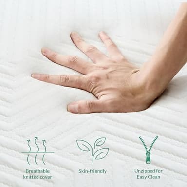 Tri-Fold Memory Foam Mattress, 4 inch Single Folding Mattress with Washable Cover, Foldable Mattress Portable for RV Camping, Guest Mat, Easy Storage, 75"×25"×4" - Image 3