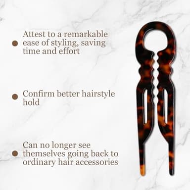 Prestige French Hair Pins - Serrated Anti-Slip Design, Curved Angle for Better Head Fit, New Elegant Hair Accessories for Women, Suitable for All Hair Types(4pcs) - Image 4