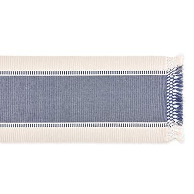 DII Dobby Stripe Woven Table Runner, 13x72-inch, French Blue - Image 2