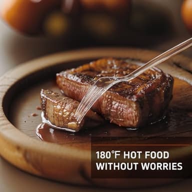 Liacere 360Pcs Clear Plastic Forks -Disposable Plastic Forks BPA-Free, 6.7-inch Heavy Duty Clear Disposable Cutlery, Suitable for Parties and Restaurants, Perfection at the Tip of Your Fork - Image 6