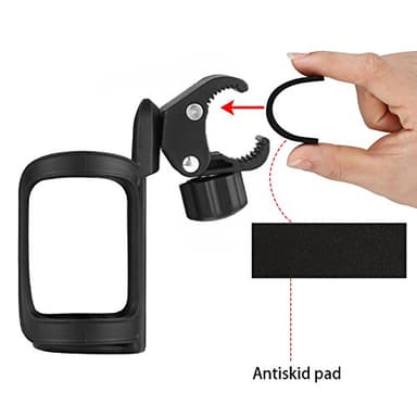 Accmor Stroller Cup Holder, Universal Cup Holder for Uppababy, Nuna, Doona Strollers, 360 ° Rotatable Bottle Holder for Stroller, Bike, Wheelchair, Walker, Scooter - Image 7
