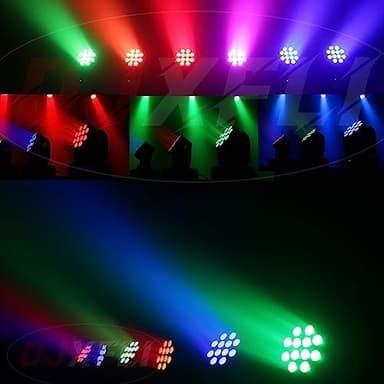 Moving Head Light Beam Wash 12x12W LED Stage Lighting RGBW 4in1 Professional DMX 512 Strobe Effect Sound Activated DJ Lights for DJ Night Clubs Disco KTV Bar Show (2 Pack) - Image 5