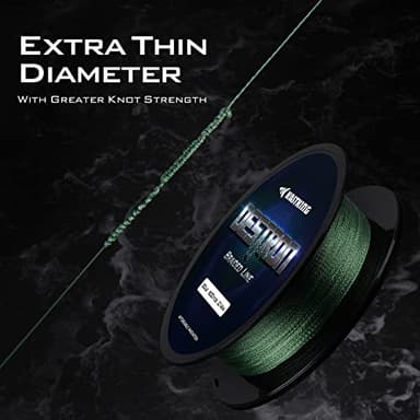 KastKing Destron Braided Fishing Line, Grass Green, 10LB, 600Yds - Image 6