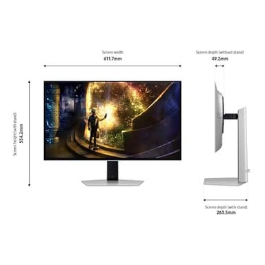 Samsung 27” Odyssey OLED G6 (G61SD) QHD & QD-OLED 240Hz 0.03ms FreeSync Premium Pro Gaming Monitor with Sleek Metal Design, 3 Year Warranty, US, LS27DG610SNXZA - Image 3