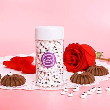 Candy Eyes for Decorating Edible Small Candy Eyes Eyeballs Halloween Sprinkles for Cake Cupcakes Toppers Cookies Baking Decoratings Christmas (7mm Eyes) - Image 3