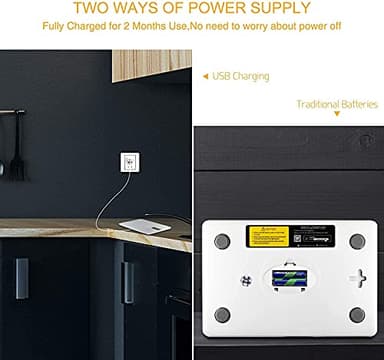 MegaWise Precision Food Scale, 33lb Waterproof Rechargeable Digital Kitchen Scale, 1g/0.04oz Precise Graduation, Weight Grams and Ounces for Cooking Baking, 5 Units Conversion, Tare Function - Image 7