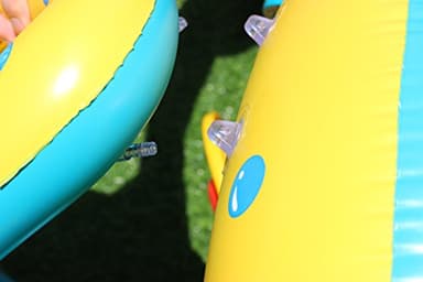 Inflatable Baby Swimming Pool Floats with Removable Sun Protection Canopy, Toddler Floaties with Seat and Handle, No Flip Over Baby Boat Swim Floats for Age of 6-36 months, with Hand Pump, Storage Bag - Image 7