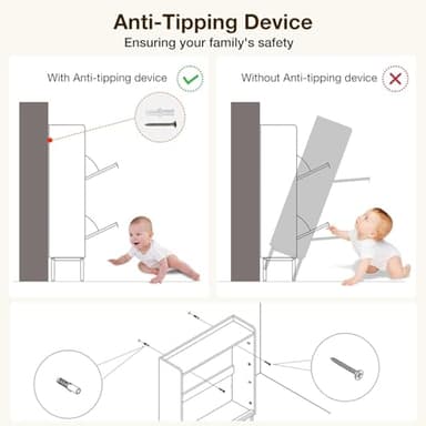 Fsbecl Shoe Storage Cabinet for Entryway with 2 Flip Drawers, Narrow Wood Shoe Cabinet with Fluted Panel, Freestanding Hidden Shoe Organizer for Foyer, Hallway (Walnut) - Image 7