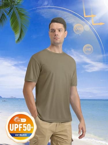 MAGCOMSEN Tshirts for Men Summer Crew Neck Ultra Lightweight Short Sleeve Rash Guards Shirts Quick Dry Shirts - Image 2