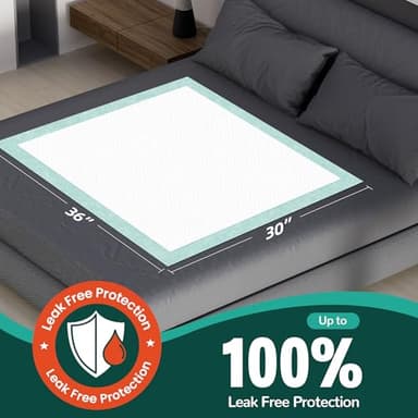 MILDPLUS Bed Pads with Adhesive Strips 30''X36'', 30 Count | Extra Large XL Underpads | Secure & Waterproof Chucks for Incontinence Care | for Adults, Seniors, Kids & Pets - Image 4