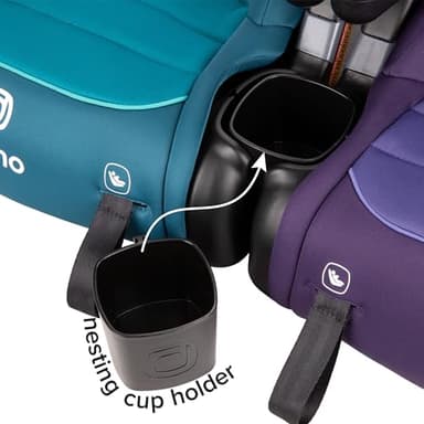 Diono Connect3 RXT Backless Booster, Pack of 2, Slim Fit 3-Across in Many Mid-Sized Sedans and SUVs, for Children from 40-120 lbs., Lightweight with Latch connectors, Pink Cotton Candy - Image 5