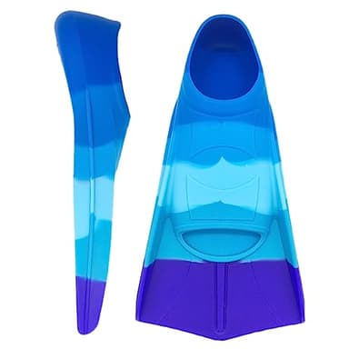Fadgesy Swimming Training Fins,Comfortable Silicone Flippers for Swimming and Diving,Size Suitable Kids Girls Boys Adult (Small, SixColorful-G) - Image 9