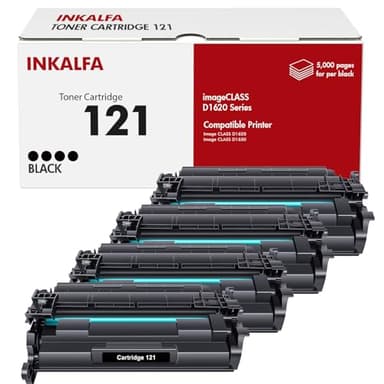 121 Black Toner Cartridge High Yield 4 Pack Compatible Replacement for Canon 121 CRG-121 CRG121 D1620 Toner for imageCLASS D1620 D1650 1620 1650 Printer - Image 1