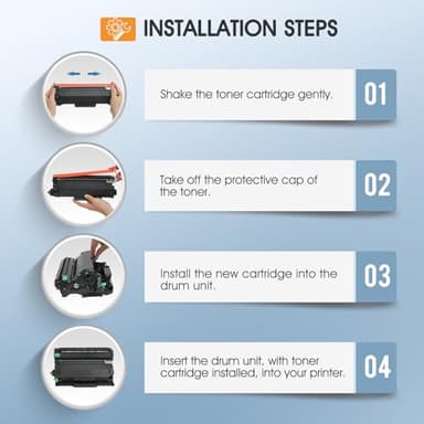 TN830XL TN830 830XL 830 Toner for Brother Printer HL-L2460DW DCP-L2640DW Replacement for Brother TN830 XL/V/R TN 830 XL TN-830XL Cartridge MFC-L2820DW HL-L2405W HL-L2400D 2PK Black High Yield Printer - Image 5