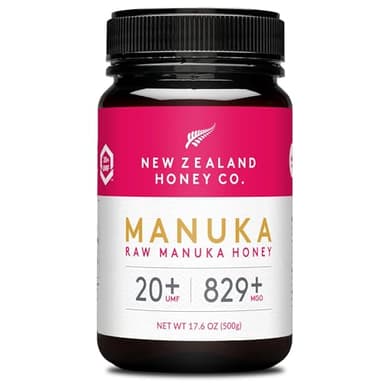 New Zealand Honey Co. Raw Manuka Honey UMF 20+ / MGO 829+ | UMF Certified | 17.6oz | Pure Raw Honey - Image 1